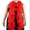 60 Gram, 2 yards Long Chandelle Feather Boa Great for Party, Wedding, Halloween Costume, Christmas Tree, Decoration(Red) view 2