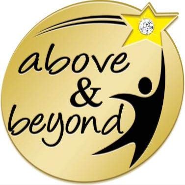 Crown Awards 1" x1" Above & Beyond Lapel Pins, Gold Recognition Pins with Stone 100 Pack Prime