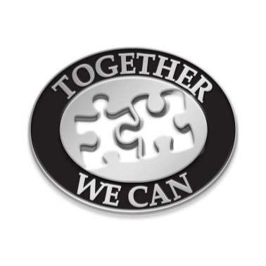 Crown Awards 1" x 1" Together We Can Puzzle Pins, Recognition Pins Great Silver Together We Can Puzzle Recognition Lapel Pins 50 Pack Prime