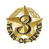 Crown Awards 1" x1" 3 Year of Service Recognition Lapel Pins, Star-Shaped 3 Year of Service Gold Lapel Pins 20 Pack Prime view 1