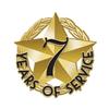 1" x1" 7 Year Of Service Recognition Lapel Pins, Star-Shaped 7 Year Of Service Gold Lapel Pins 100 Pack view 1