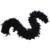 Flydreamfeathers 60 Gram, 2 yards Long Chandelle Feather Boa Great for Party, Wedding, Halloween Costume, Christmas Tree, Decoration(Black_ view 1