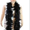Flydreamfeathers 60 Gram, 2 yards Long Chandelle Feather Boa Great for Party, Wedding, Halloween Costume, Christmas Tree, Decoration(Black_ view 2