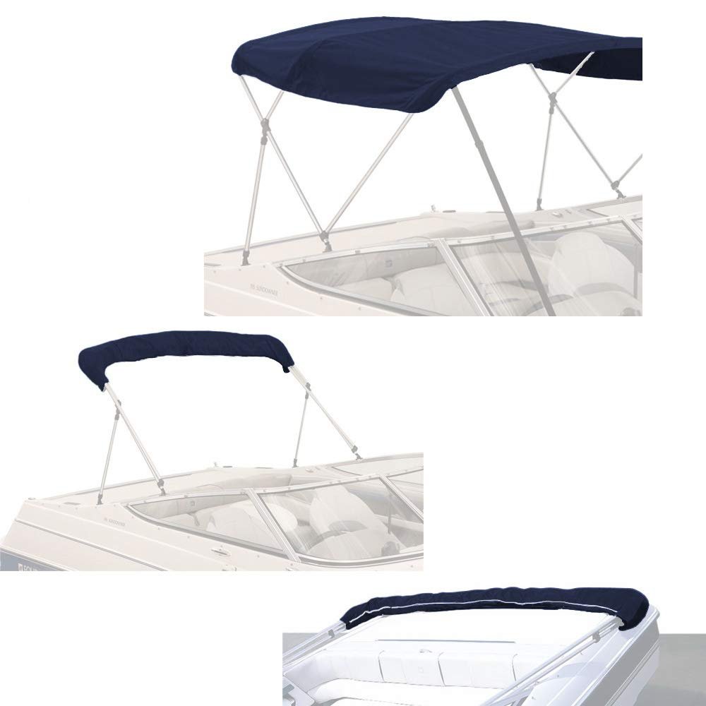 Savvycraft 4 Bow Bimini Replacement Top Canvas Cover 4 Bow 96" L 73"-78" W Navy Color