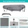 Savvycraft 4 Bow Bimini Top Replacement Cover, Durable Marine Grade Canvas Boat Canopy, Easy Install Zipper Sleeves, 4 Bow 96" L 97"-103" W Gray Color view 2