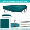 Savvycraft 4 Bow Bimini Top Replacement Cover, Durable Marine Grade Canvas Boat Canopy, Easy Install Zipper Sleeves, 4 Bow 96" L 97"-103" W Teal Color view 2