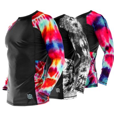 Sanabul Funk Strike Long Sleeve Compression Training Rash Guard for MMA BJJ Wrestling - Classic Swirl, XX-Large