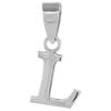 1/2 Inch Small Sterling Silver Block Initial L Necklace Alphabet Letters High Polished 18 inch Box_15 view 1