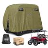 10L0L Universal Golf Cart Covers for Yamaha,Club Car, EZGO, Waterproof 2/4 Passenger Heavy Duty Golf Cart Rain Covers Extended Roof with 3 Zipper Doors (Green) view 1