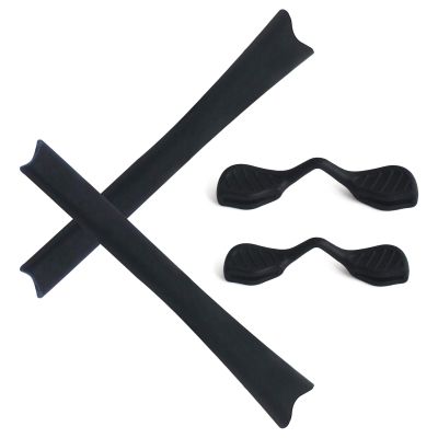 Alphax Black Replacement Nosepieces & Earsocks Rubber Kits for Oakley Radar Path/Radar Path Asian Fit