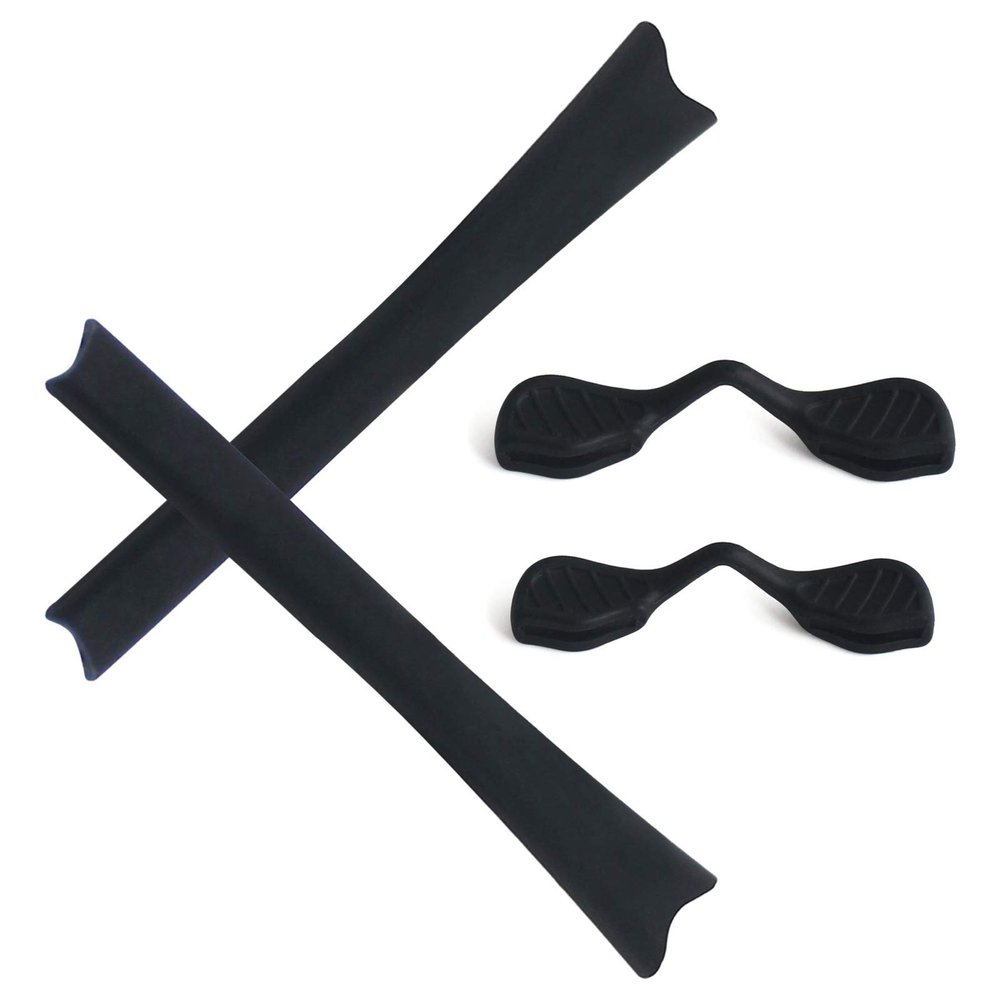 Alphax Black Replacement Nosepieces & Earsocks Rubber Kits for Oakley Radar Path/Radar Path Asian Fit