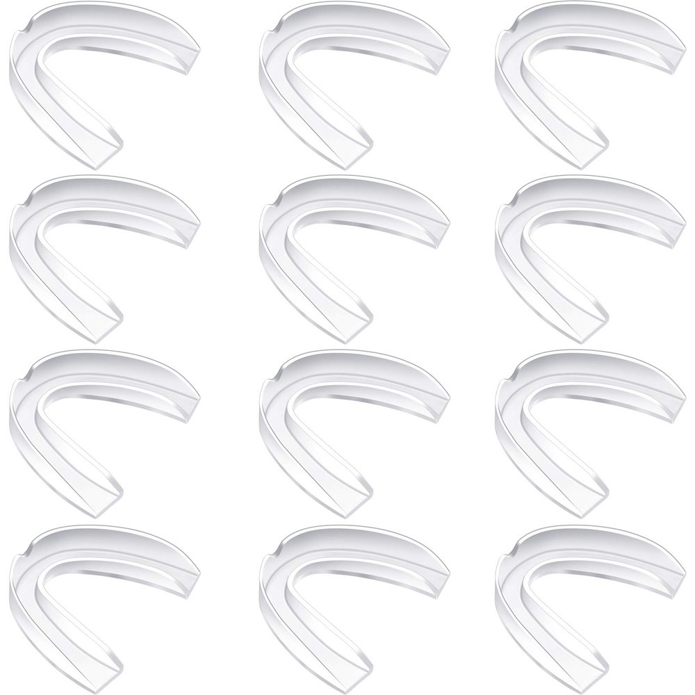 BBTO 20 Pieces Sports Mouth Guard Boxing Mouth Protection Athletic Mouthpiece for Football Basketball Hockey Karate Rugby Match(Transparent Color,Adult (11 yrs & Above))