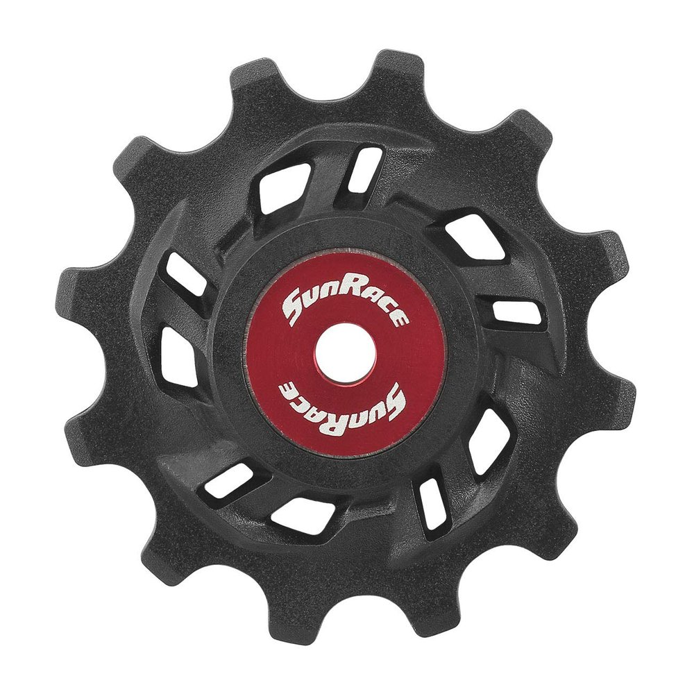 SunRace SP Unisex Adult Gear Pulley, Black/Red, 12D