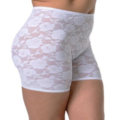 Bandelettes ELEGANCE Anti-Chafing Lace Panty Shorts - Prevent Thigh Chafing  Semi-Compression Shorts for Inner-thigh Rubbing - Breathable & Comfortable - Women's Underwear & Lingerie (White,S)