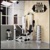 CreativeSignsnDesigns Pain is Weakness Leaving The Body w/Barbell Graphic - Gym Vinyl Decal (22"x12", Gold) view 2
