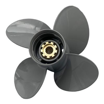 Aluminum Outboard Cupped 4 Blades Propeller Boat Prop 13.4x15 Replacement for Honda BFP60/BF75/90/100/115/130HP