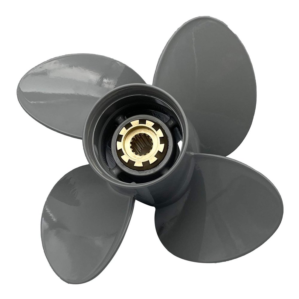 Aluminum Outboard Cupped 4 Blades Propeller Boat Prop 13.4x15 Replacement for Honda BFP60/BF75/90/100/115/130HP