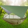 Camping Hammock 2 Person Hammocks with Net, Tent, Tree Straps Heavy Duty Waterproof Lightweight Nylon Portable Hammock for Hiking Outdoor Travel Beach Survival Backyard view 3