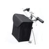 Bike Handlebar Bag Canvas Bike Basket Bicycle Front Storage Bag Pouch with Cover Black view 1