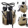 Hearing Protection Electronic Earmuffs, Helmet Microphone Tactical Headset Noise Canceling Microphone Headset for Airsoft Shooting Hunting Combats Games view 2