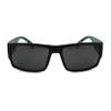 Locs Marijuana Pot Leaf Print Rectangular Mad Dog Sunglasses Matte Black Green view 2