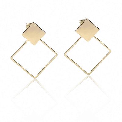 Dawery Triangle Clip on Earrings without Piercing for Party Cute Colorful Joint No Hole Ear Clip Gold-Color