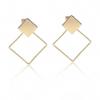 Dawery Triangle Clip on Earrings without Piercing for Party Cute Colorful Joint No Hole Ear Clip Gold-Color view 1