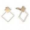 Dawery Triangle Clip on Earrings without Piercing for Party Cute Colorful Joint No Hole Ear Clip Gold-Color view 2