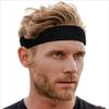 Tough Headwear Terry Cloth Headband - Sweat-Wicking Running Head Band - Basketball Accessories - Headband for Washing Face - Black view 1
