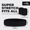 Tough Headwear Terry Cloth Headband - Sweat-Wicking Running Head Band - Basketball Accessories - Headband for Washing Face - Black view 3