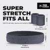 Tough Headwear Terry Cloth Headband - Sweat-Wicking Running Head Band - Basketball Accessories - Headband for Washing Face - Dark Grey view 3