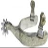 Showman Stainless Steel Spurs w/Silver Engraved Overlay view 1