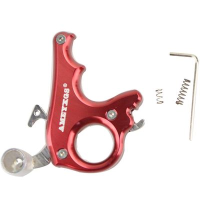 SHARROW Archery 3 Finger Release Aids Thumb Trigger Release Tool Button Release Aid Grip for Compound Bow (red)