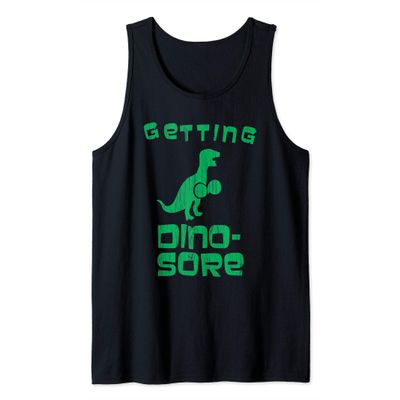 Getting Dino-Sore Funny Dinosaur Vintage Workout Tank Top