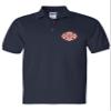 ALLNTRENDS Men's Polo T Shirt Fire Department Embroidered Firefighter Top USA Gift (2XL, Navy Blue)