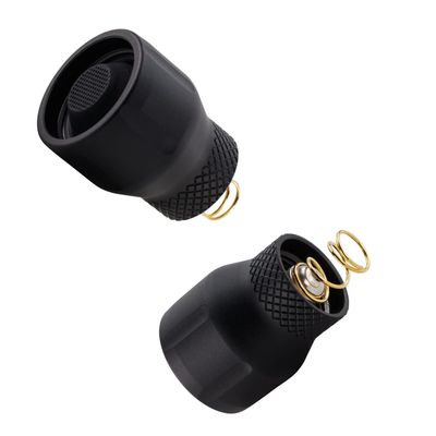 Momentary ONLY Tailcap for Surefire M300/M600/M600DF/M640DF Lights & Blazer LEP & LED 18350/18650 Light Bodies - Black Finish