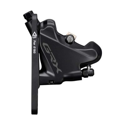 SHIMANO BR-RX400 GRX BRAKE FLAT MOUNT W/ADAPTER FOR 140/160MM ROTOR W/L03A RESIN PAD (W/FIN)