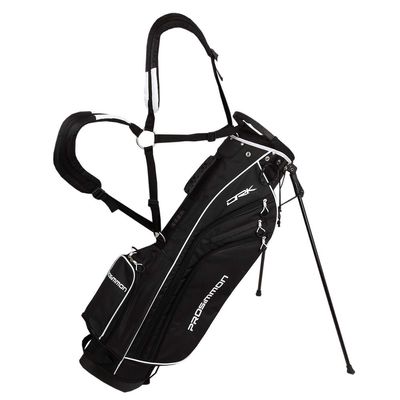 Prosimmon Golf DRK 7" Lightweight Golf Stand Bag with Dual Straps Black/White