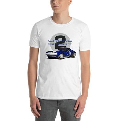 1963 Vette C2 Sting Ray 2nd Generation Coupe Classic car Short-Sleeve Unisex T-Shirt White