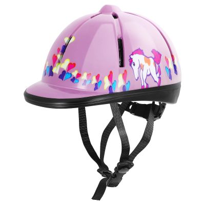 Adjustable Horse Riding Kids Helmet Equestrian for 2 to 6 Years Old, S Size and Head Size 48 to 54cm (Pink)