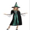 Grebrafan Witch Costume for Women Halloween Dresses Gothic (Large, Green) view 2