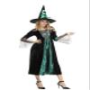 Grebrafan Witch Costume for Women Halloween Dresses Gothic (Large, Green) view 3