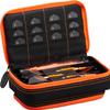 Casemaster Plazma Plus Black with Orange Trim Dart Case and Phone Pocket view 1