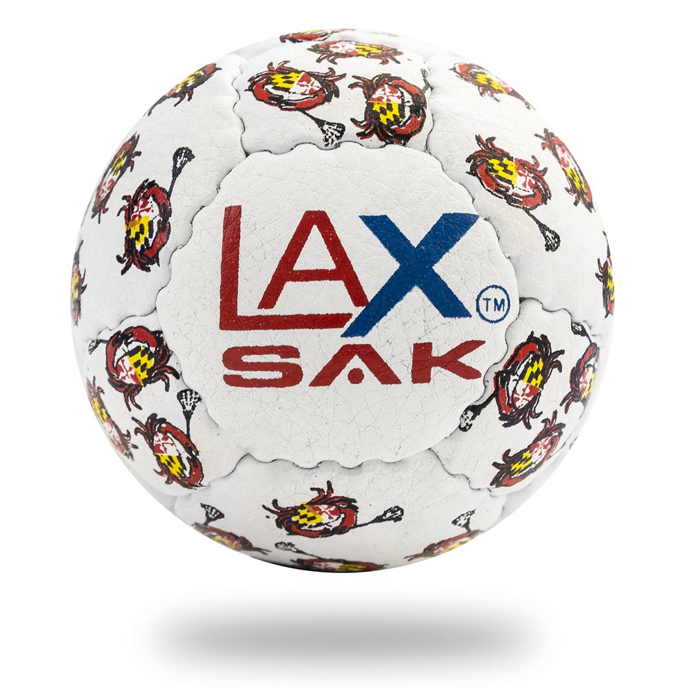 Lax Sak Soft Practice Lacrosse Balls - Same Weight & Size as a Regulation Lacrosse Balls, Great for Indoor & Outdoor Practices, Less Bounce & Minimal Rebounds - Mini Crabs, 2 Pack