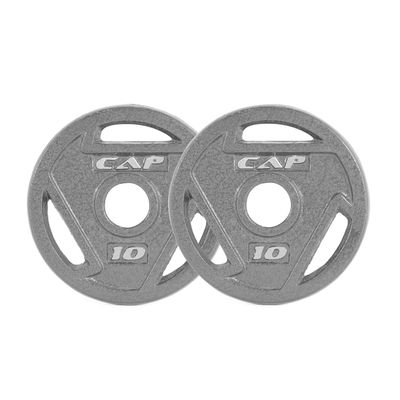 CAP Barbell Gray 2-Inch Olympic Grip Plate, 10-Pounds, Pair