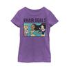 Fifth Sun Disney Princesses Hair Goals Comic Trio Girls Short Sleeve Tee Shirt, Purple Berry, Small view 1