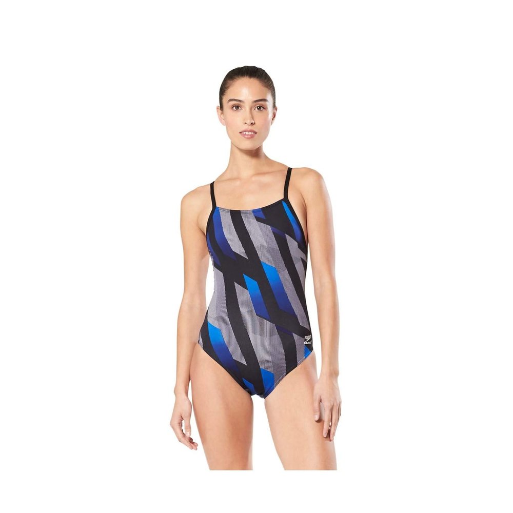 Speedo Women's Pinstripe Flight Flyback Speedo Blue 24