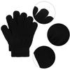 Cooraby 3 Pairs Winter Kids Gloves Warm Stretchy Knitted Magic Gloves Full Finger Mittens (Colors A, 5-11 Years) view 3