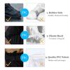HLKZONE Waterproof Rain Boot Shoes Covers Foldable Reusable Slip Resistant Overshoes with Reflector for Women & Men, L, Black view 3