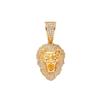 Moca Jewelry Iced Out Lion Head Pendant 18K Gold Plated Bling CZ Simulated Diamond Hip Hop Necklace for Men Women (Gold) view 4